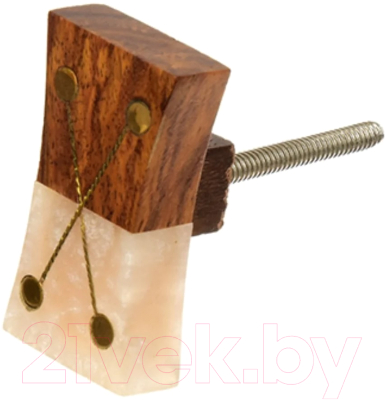 Изображение товара Ручка для мебели Blumen Haus Домино / 66300 (коричневый/бежевый)