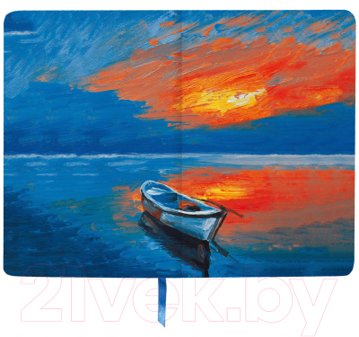 Ежедневник Brauberg Sunset At Sea / 112041 (136л, синий)
