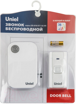 Электрический звонок Uniel UDB-091W-R1T1-36S-WH / UL-00006436 (белый)