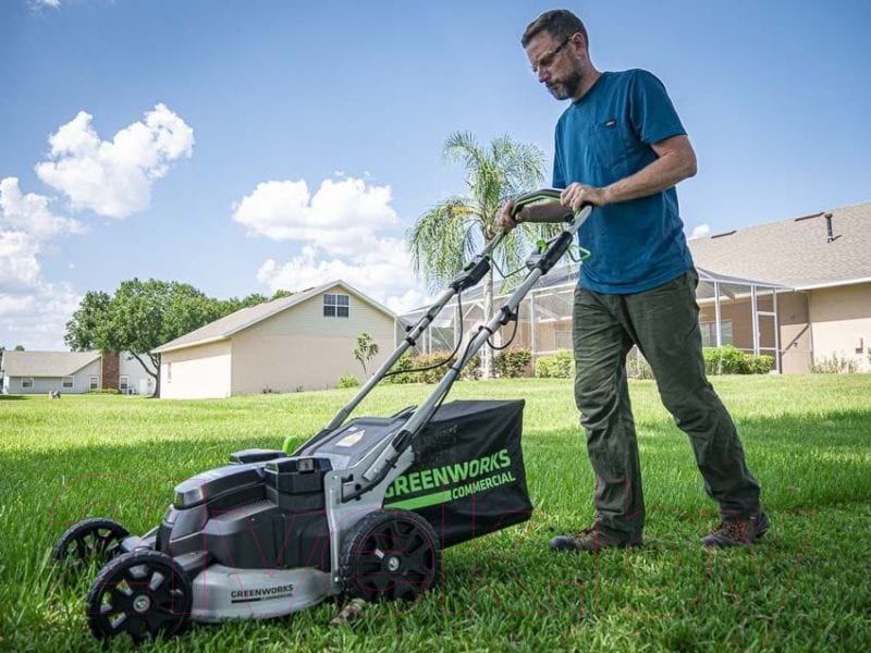 Газонокосилка аккумуляторная Greenworks GC82LM61S TwinForce самоходная, бесщеточная 82V 61см / 2515607 (без АКБ и ЗУ) — фото 3