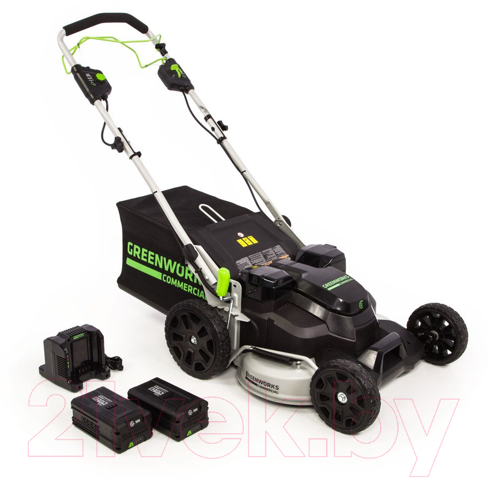 Газонокосилка аккумуляторная Greenworks GC82LM61S TwinForce самоходная, бесщеточная 82V 61см / 2515607 (без АКБ и ЗУ) — фото 2