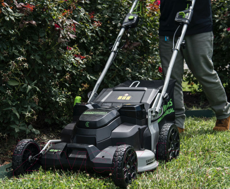 Газонокосилка аккумуляторная Greenworks GC82LM61S TwinForce самоходная, бесщеточная 82V 61см / 2515607 (без АКБ и ЗУ) — фото 4