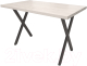 Обеденный стол Millwood Лофт Хьюстон Л18 120x70 (дуб белый крафт/металл черный) - 