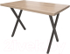 Обеденный стол Millwood Лофт Хьюстон Л18 120x70 (дуб табачный крафт/металл черный) - 