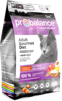 Корм для кошек ProBalance Gourmet Diet Adult с говядиной и ягненком (400г) - 