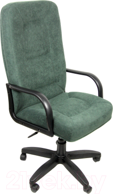 Кресло офисное Деловая обстановка Пилот Стандарт флок (зеленый)
