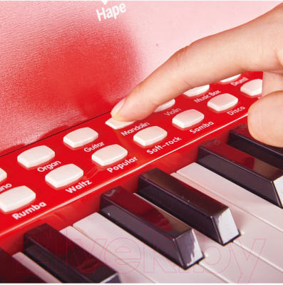 Музыкальная игрушка Hape Пианино с табуреткой / E0630_HP (красный)
