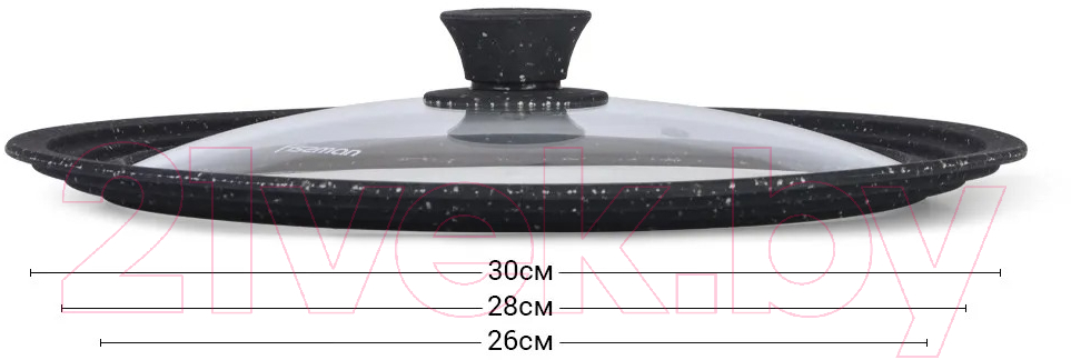 Крышка стеклянная Fissman Triplex 9959 (черный)