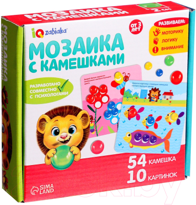 Развивающая игра Zabiaka Марблс. Мозаика с камешками / 3744925