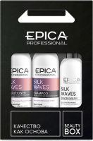 Набор косметики для волос Epica Professional Silk Waves Шампунь 300мл+Кондиц 300мл+Спрей 300мл - 