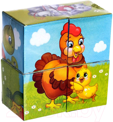 Изображение товара Развивающая игра Zabiaka Кубики. Мамы и дети / 4205362