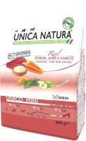 Сухой корм для собак Unica Natura Mini олень, рис, морковь (800г) - 