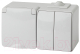 Блок выключатель+розетка ЭРА Эксперт 11-7602-03 / Б0035994 (серый) - 