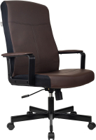 Кресло офисное Бюрократ Dominus (коричневый/черный экокожа/крестовина металл) - 