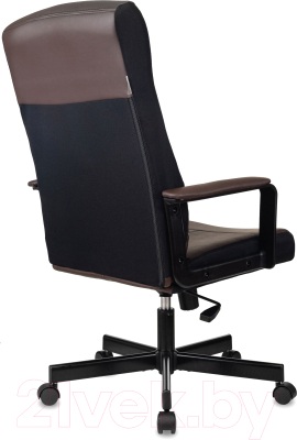 Кресло офисное Бюрократ Dominus (коричневый/черный экокожа/крестовина металл)