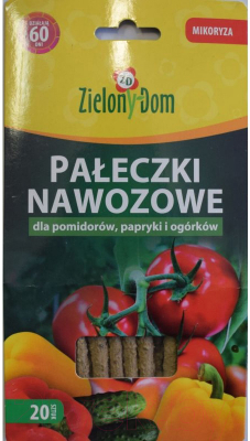 Удобрение Zielony Dom Палочки удобрительные для овощей с мицелием микоризы (20шт/уп)