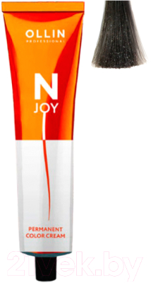 Крем-краска для волос Ollin Professional N-Joy перманентная 4/9  (100мл, шатен зеленый)