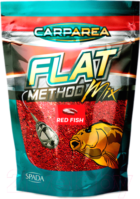 Прикормка рыболовная Carparea Карп Flat Method Красная рыба / FLM-04 (600г)
