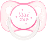 Пустышка Mepsi Little Star латексная классическая 0+ / 0373 (розовый) - 