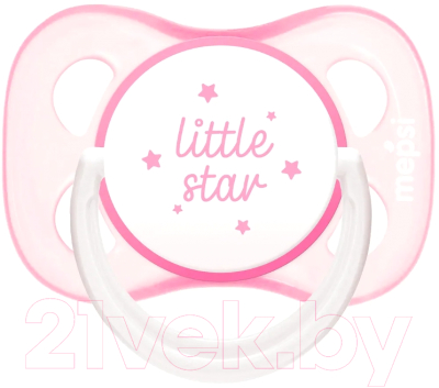Пустышка Mepsi Little Star латексная классическая 0+ / 0373 (розовый)