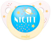 Пустышка Mepsi Night латексная ортодонтическая 6+ / 0379 - 