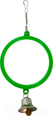 Игрушка для птиц Rosewood Зеркало с колокольчиком / 22085/Green/RW (зеленый)