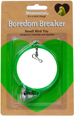 Игрушка для птиц Rosewood Зеркало с колокольчиком / 22085/Green/RW (зеленый)