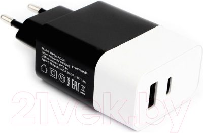 Зарядное устройство сетевое Cablexpert MP3A-PC-26W + USB C Type-C / PD18W