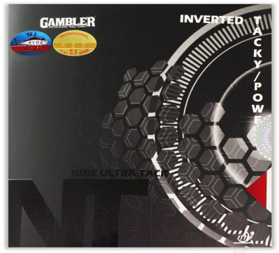 Накладка для ракетки настольного тенниса Gambler Nine Ultra / GCP-5 (красный)
