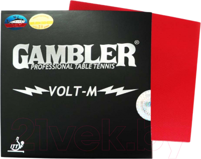 Накладка для ракетки настольного тенниса Gambler Volt M / GCP-4 (красный)