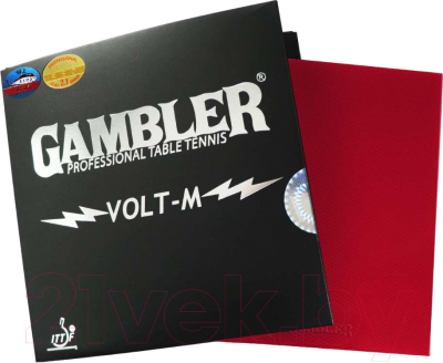 Накладка для ракетки настольного тенниса Gambler Volt M / GCP-3 (красный)