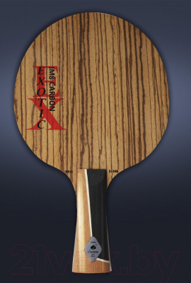 Основание для ракетки настольного тенниса Gambler Zebrawood Im8 Carbon Flared / GFC-12