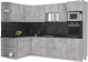 Кухонный гарнитур Интерлиния Мила Лайт 1.68x2.8 левая (бетон/бетон/кастилло темный) - 