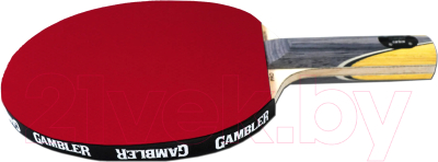Ракетка для настольного тенниса Gambler Max Speed Carbon Volt M / GRC-6 (прямая)