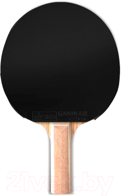 Ракетка для настольного тенниса Gambler Zebrawood Classic Volt M / GRC-2 (прямая)