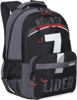 Школьный рюкзак Grizzly RB-254-2 (черный/красный) - 