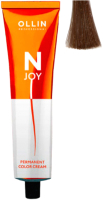 Крем-краска для волос Ollin Professional N-Joy перманентная 5/30 (100мл, светлый шатен золотистый) - 