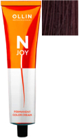 Крем-краска для волос Ollin Professional N-Joy перманентная 5/55 (100мл, светлый шатен интенсивный махагон) - 