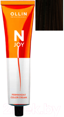 Крем-краска для волос Ollin Professional N-Joy перманентная 5/77 (100мл, светлый шатен интенсивный коричневый)