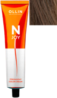 Крем-краска для волос Ollin Professional N-Joy перманентная 6/0 (100мл, темно-русый) - 