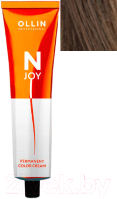 Крем-краска для волос Ollin Professional N-Joy перманентная 6/0 (100мл, темно-русый)