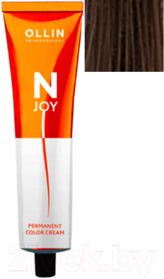 Крем-краска для волос Ollin Professional N-Joy перманентная 6/35 (100мл, темно-русый золотисто-махагоновый)