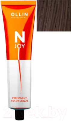 Крем-краска для волос Ollin Professional N-Joy перманентная 6/74 (100мл, темно-русый коричнево-медный)