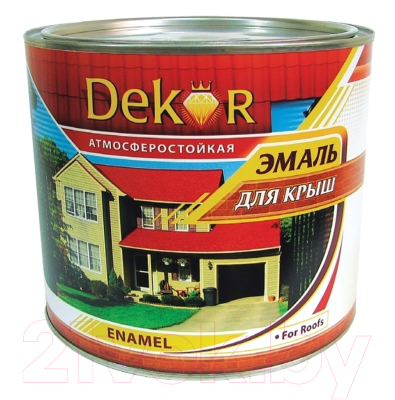 Эмаль Dekor Алкидная для крыш (1.9кг, коричневый)