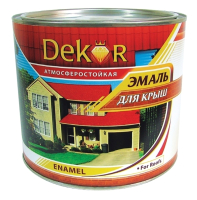 Эмаль Dekor Алкидная для крыш (1.9кг, красно-коричневый) - 