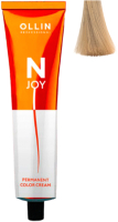 Крем-краска для волос Ollin Professional N-Joy перманентная 9/0 (100мл, блондин) - 
