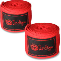 Боксерские бинты Indigo 1115 (2.5м, красный) - 