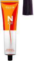 Крем-краска для волос Ollin Professional N-Joy перманентная 7/28 (100мл, русый фиолетово-синий) - 
