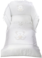 Комплект постельный для малышей Italbaby Peluche / 100.0007-5 (белый) - 