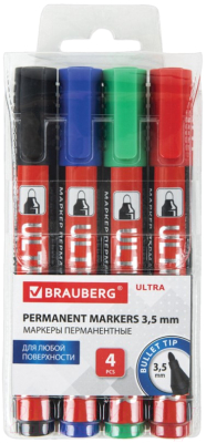 Набор маркеров Brauberg Ultra Marker / 152208 (4цв)